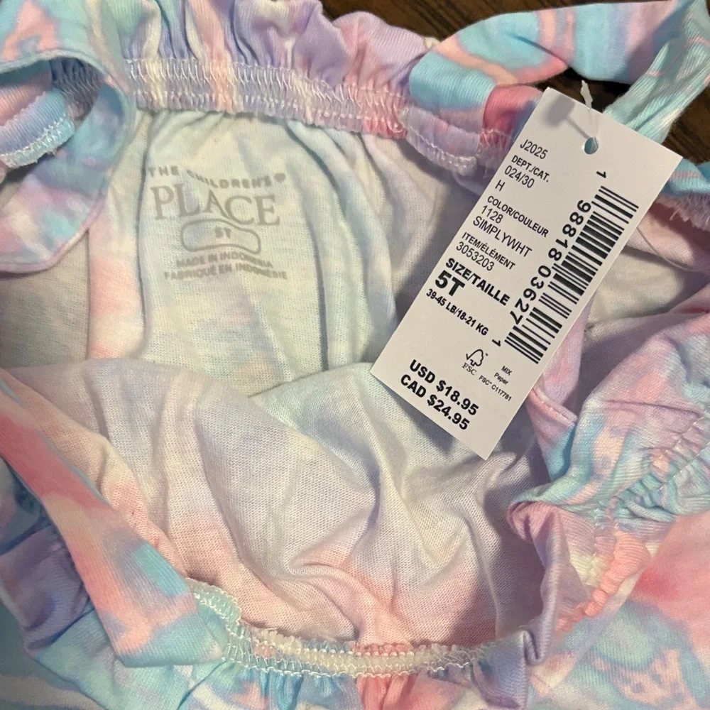 The Children's Place Pink and Blue Tie-Dye Romper